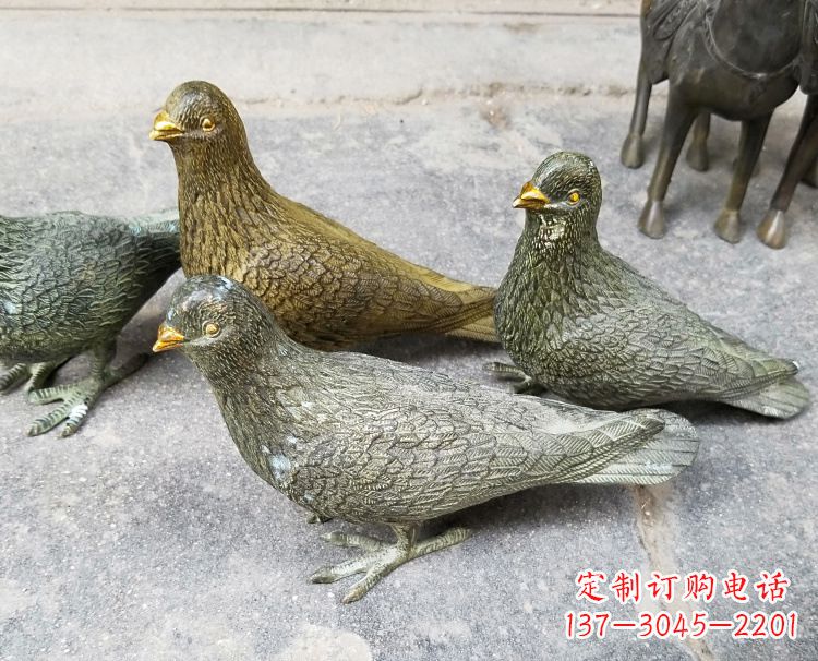湖南中领雕塑:少女与和平鸽的象征
