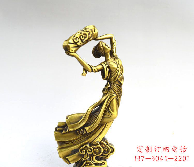 湖南神话故事女娲补天人物铜雕