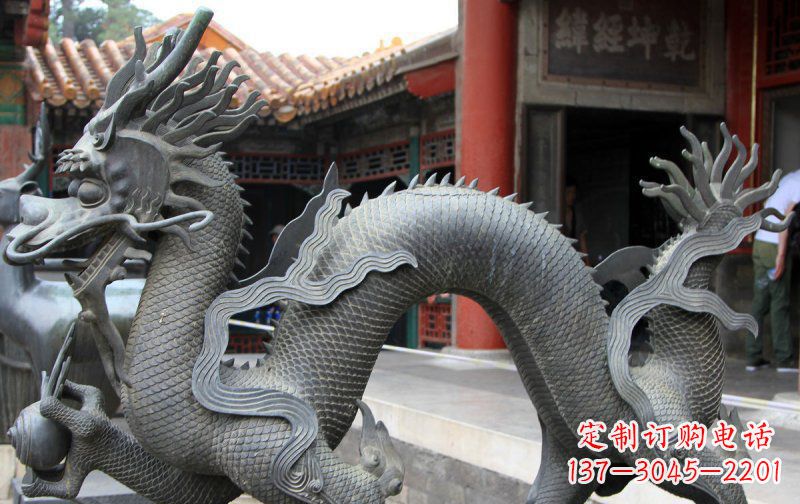 湖南中领雕塑:精美神龙铜雕