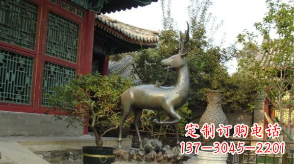湖南神鹿寺庙铜雕动物定制