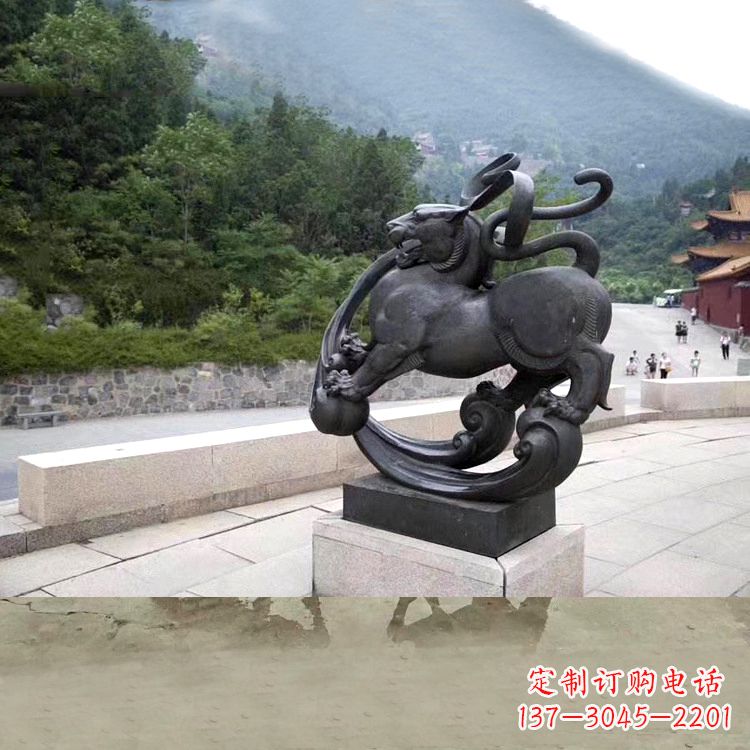 湖南神兽白虎铜雕塑