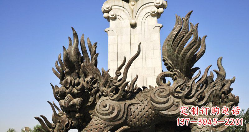 湖南中领雕塑:神兽火麒麟铜雕定制