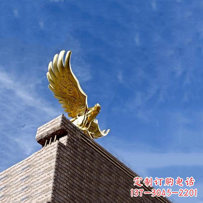 湖南神兽鲲鹏动物景观铜雕
