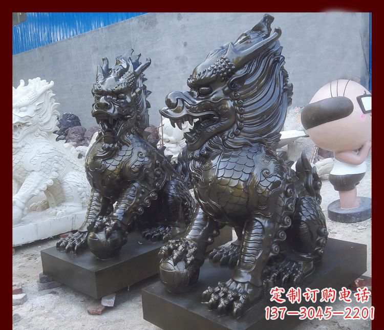 湖南神兽麒麟铜雕