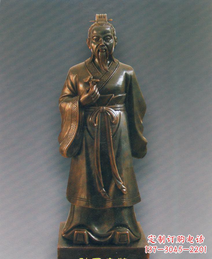 湖南扁鹊仿铜人物雕塑-独特的玻璃钢雕刻