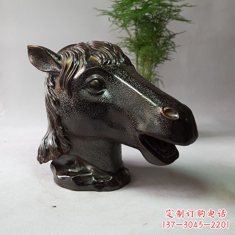 湖南中领雕塑:生肖马铸铜兽首