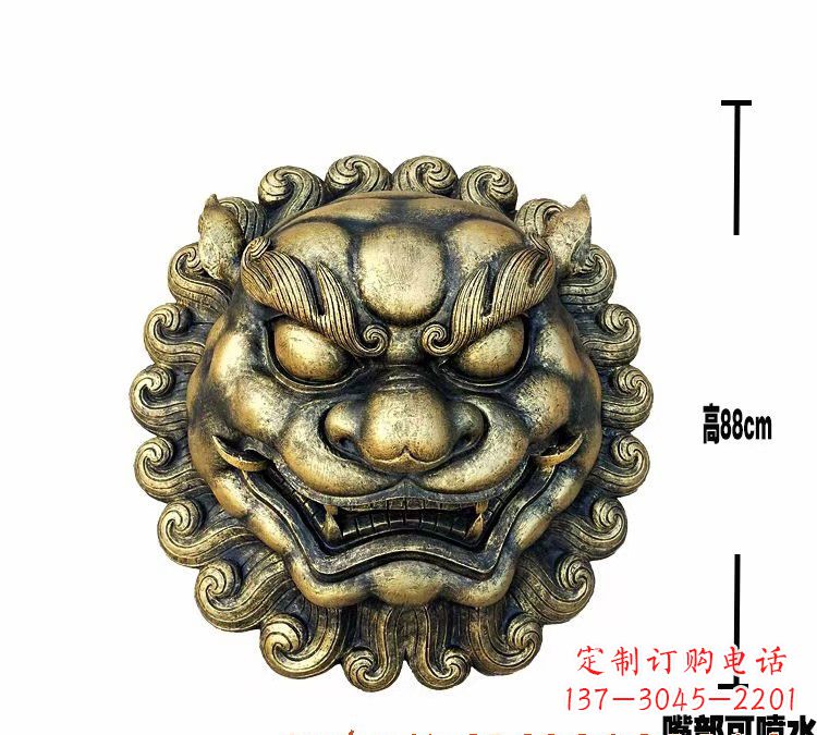 湖南领雕品质狮子头铜雕