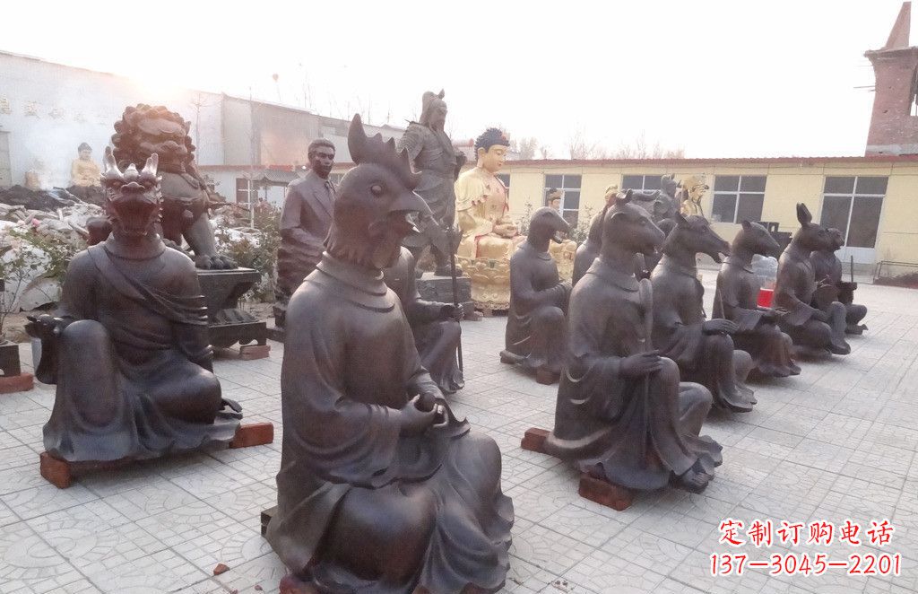 湖南定制十二生肖头像铜雕