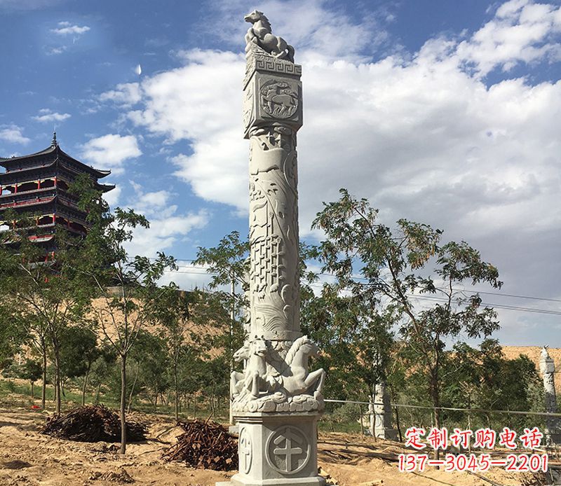 湖南十二生肖午马柱石雕,深刻铭刻你的特殊瞬间