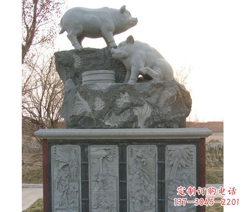 湖南十二生肖猪石雕——质地原生态传承千年文化