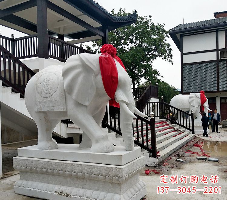 湖南迎接观音祝福的精美大象观音栏杆