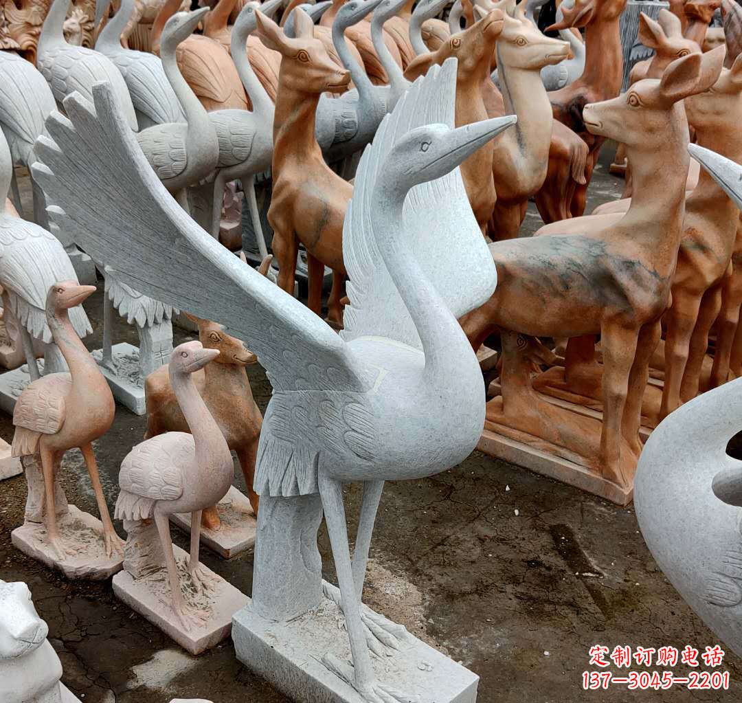 湖南丹顶鹤雕塑,令您汲取自然之美