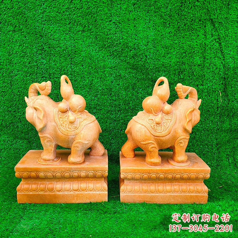 湖南精美大象雕塑,点缀美好家园
