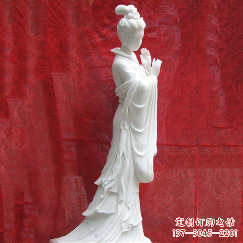 湖南石雕貂蝉-汉白玉古代著名美女塑像