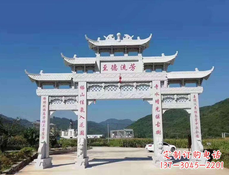 湖南匠心制作,精致牌坊雕塑
