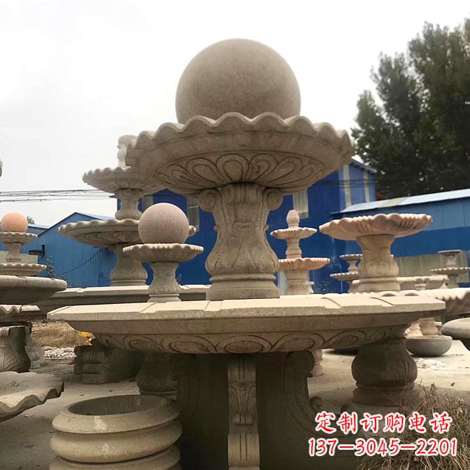 湖南拥有祥和之美的玉石风水球雕塑