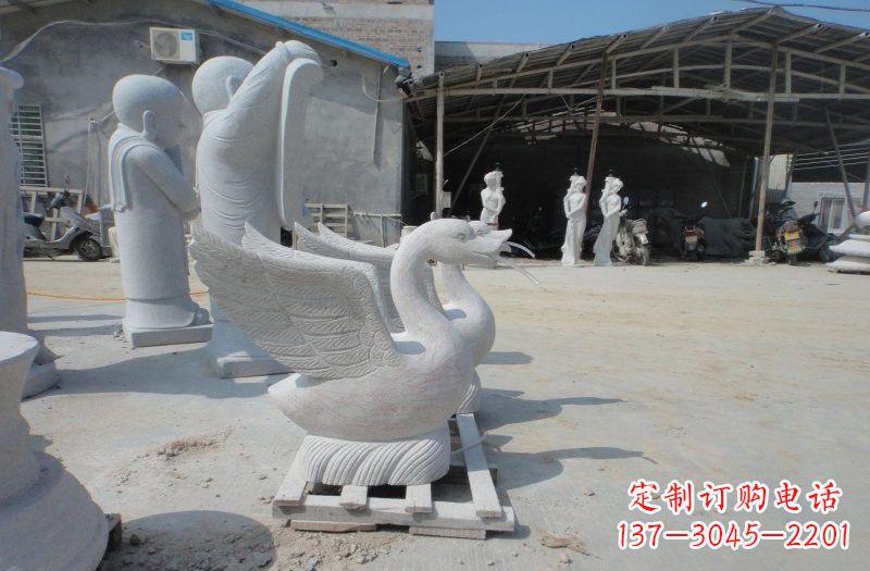 湖南中领雕塑:独具特色的天鹅喷水雕塑