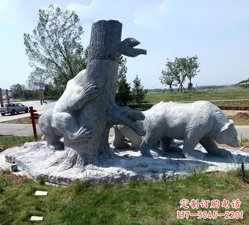 湖南欧洲风格狗熊公园雕塑