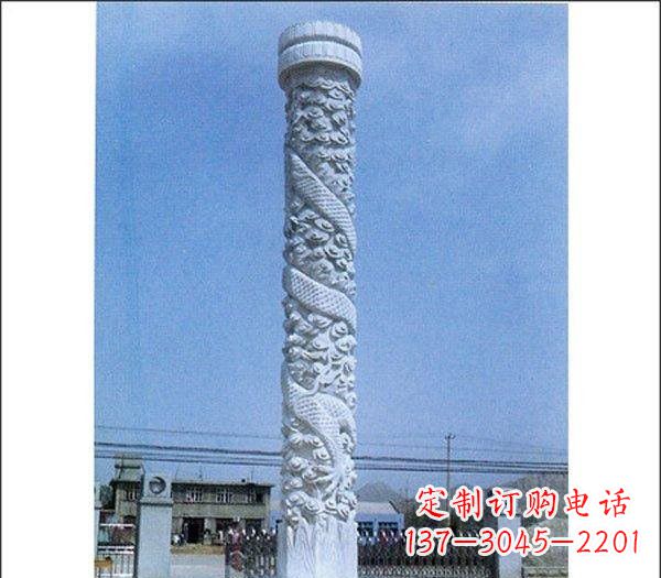 湖南中领雕塑厂家-优质定制龙柱石雕
