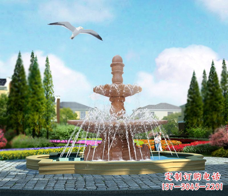 湖南石雕流水招财喷泉雕塑,让你迎接财运来临