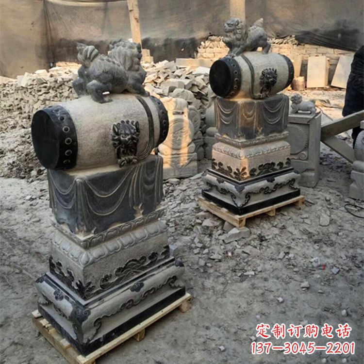湖南定制大象雕塑石雕门墩,传承中国古典文化