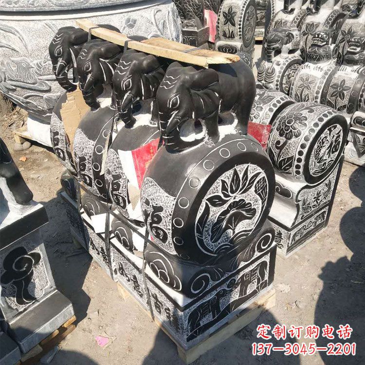 湖南艺术精品,凤凰雕塑门墩