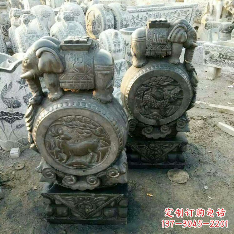 湖南高品质石雕门墩石雕雕塑,打造优雅大气的家居空间