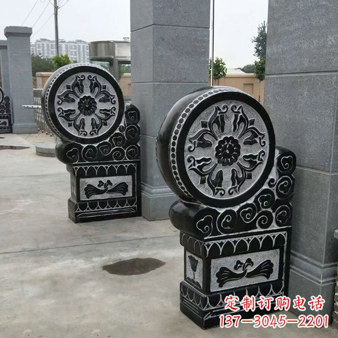 湖南中领雕塑自主设计专业制作石雕门墩狮子,专…