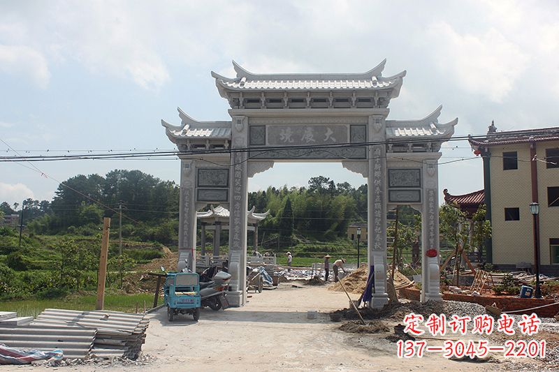 湖南石雕牌坊 浮雕墙仿古