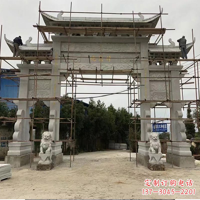 湖南领雕为您定制优雅牌坊雕塑