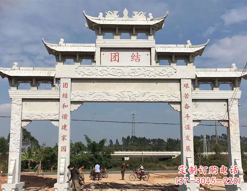 湖南定制牌坊雕塑,展现精湛工艺