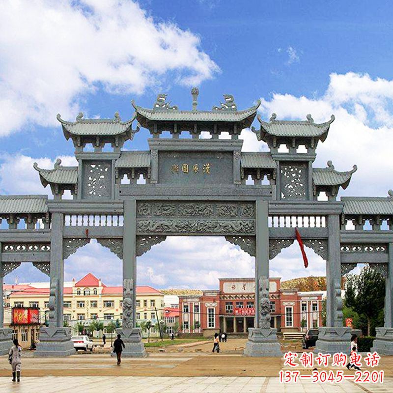 湖南石雕牌坊-专业牌楼雕塑定制