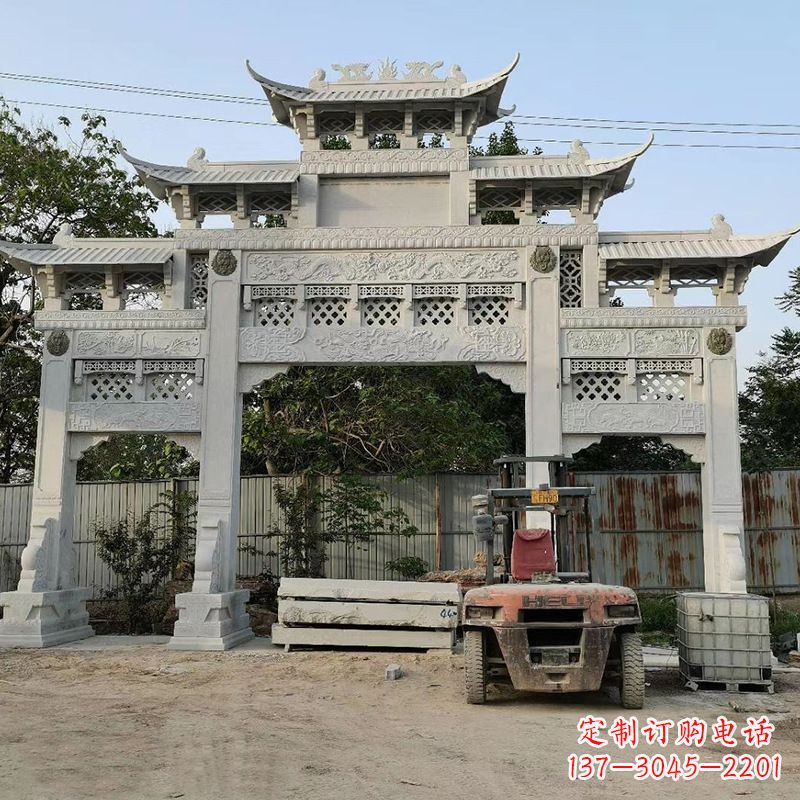 湖南石雕牌坊楼兰雕塑产品介绍: