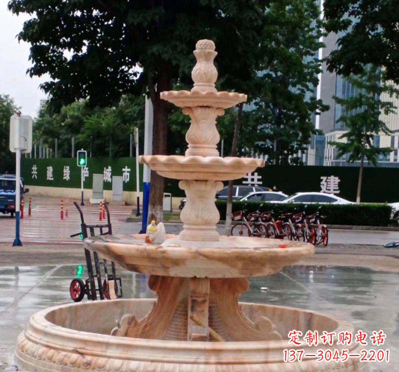 湖南石雕喷泉钵,非凡水景体验