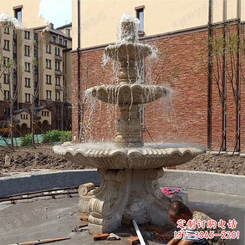 湖南石雕喷泉流水雕塑