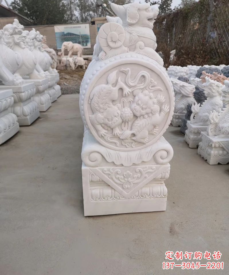 湖南高级雕塑定制-门墩雕塑
