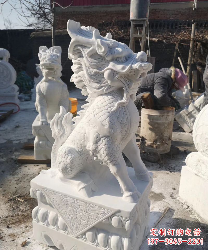 湖南石雕麒麟神兽招财动物雕塑