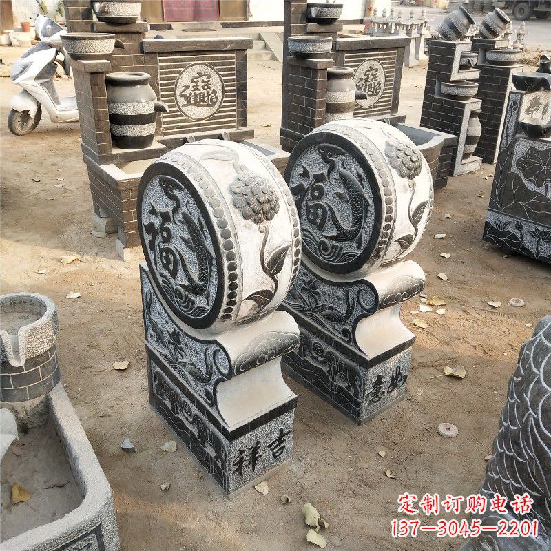 湖南石雕青石门墩雕塑