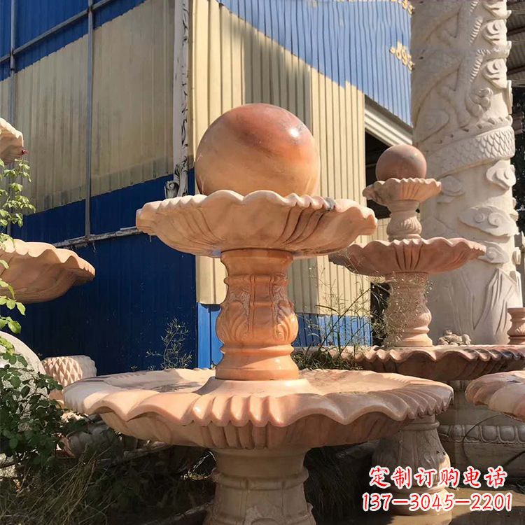 湖南石雕五福临门风水球