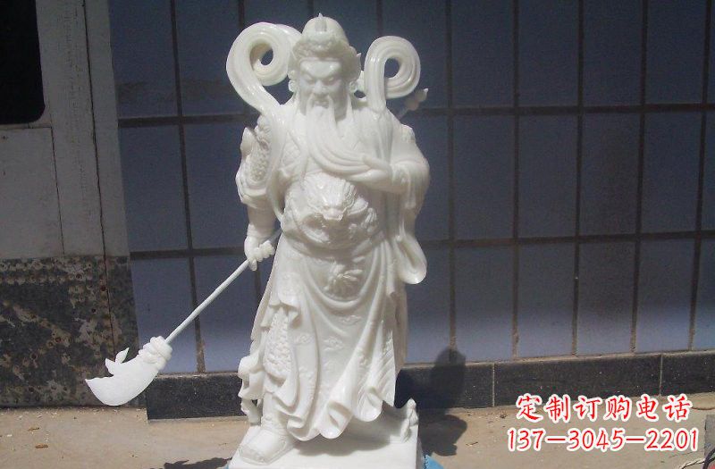 湖南石雕武财神提刀关公