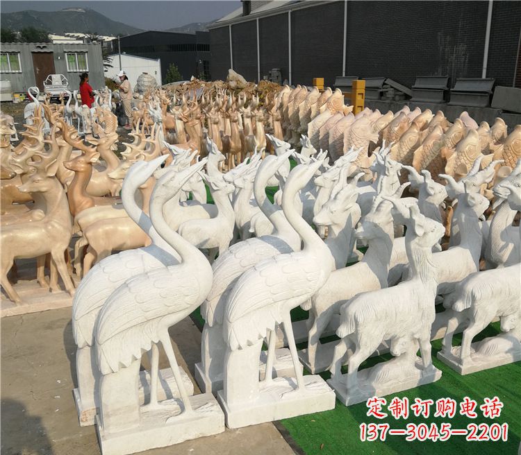 湖南石雕仙鹤雕塑