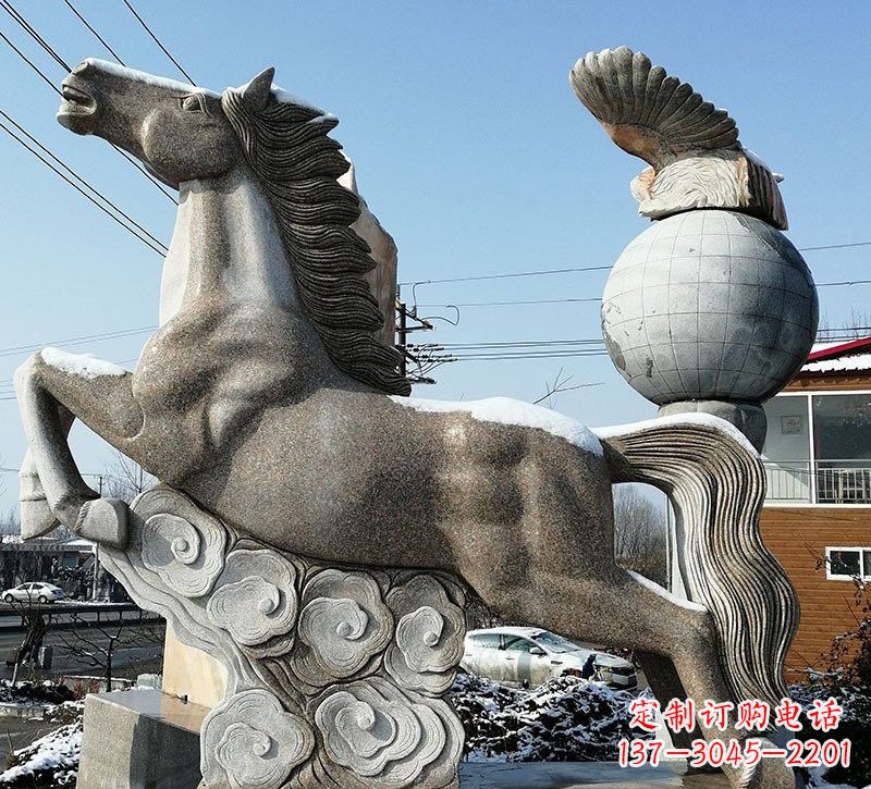 湖南石雕祥云奔马