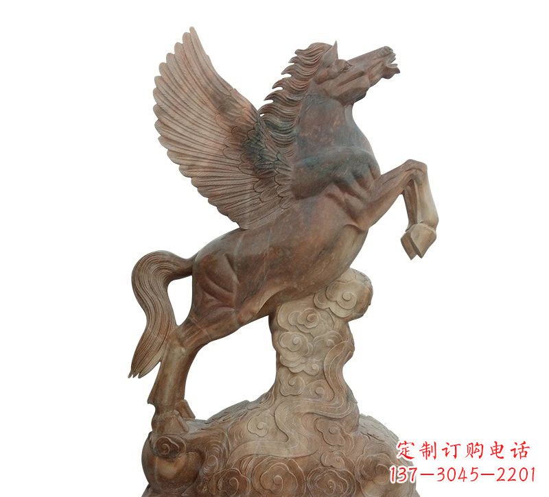 湖南石雕祥云飞马