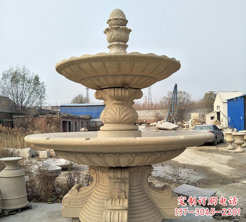 湖南石雕小鱼喷泉