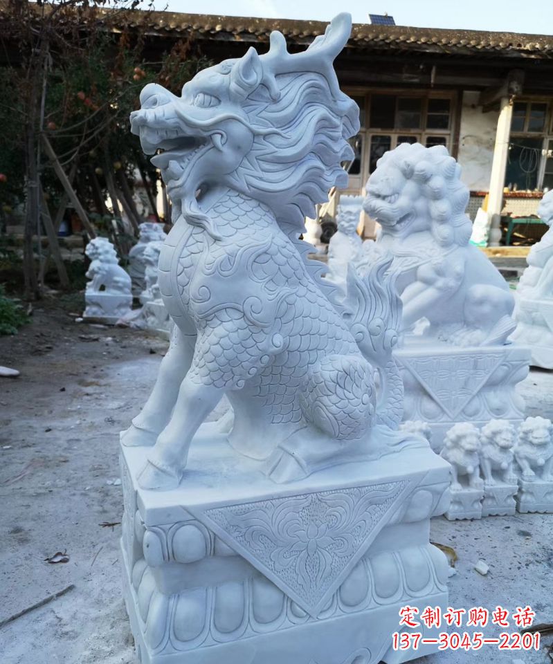 湖南石雕镇宅麒麟动物雕塑