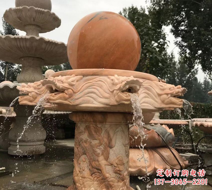 湖南石雕自然流水喷泉