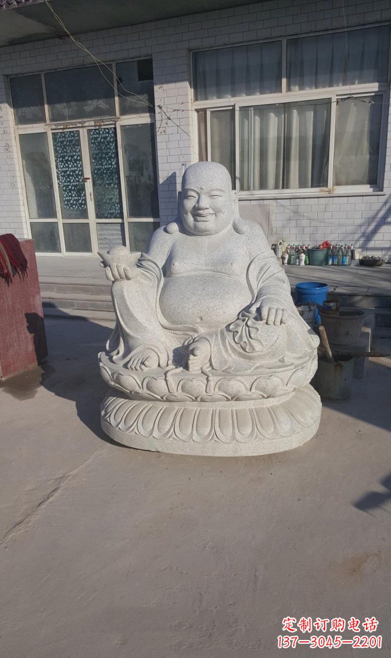 湖南石雕坐式弥勒佛