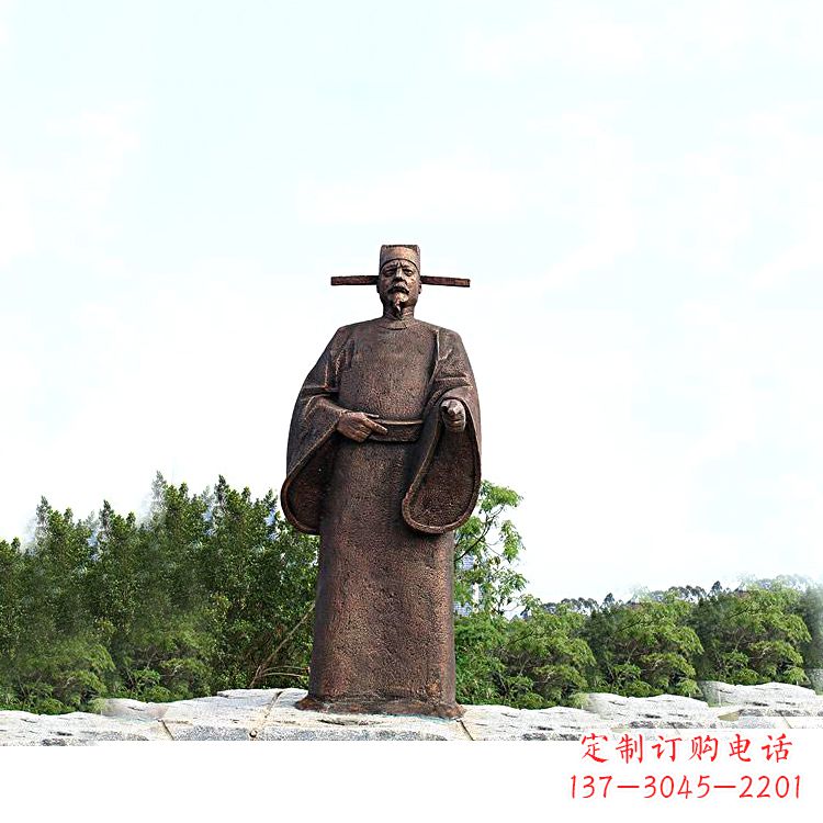 湖南世界法医学鼻祖纯铜宋慈公园景区终归历史名人雕像