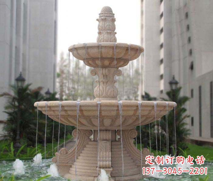 湖南双层喷泉小区石雕