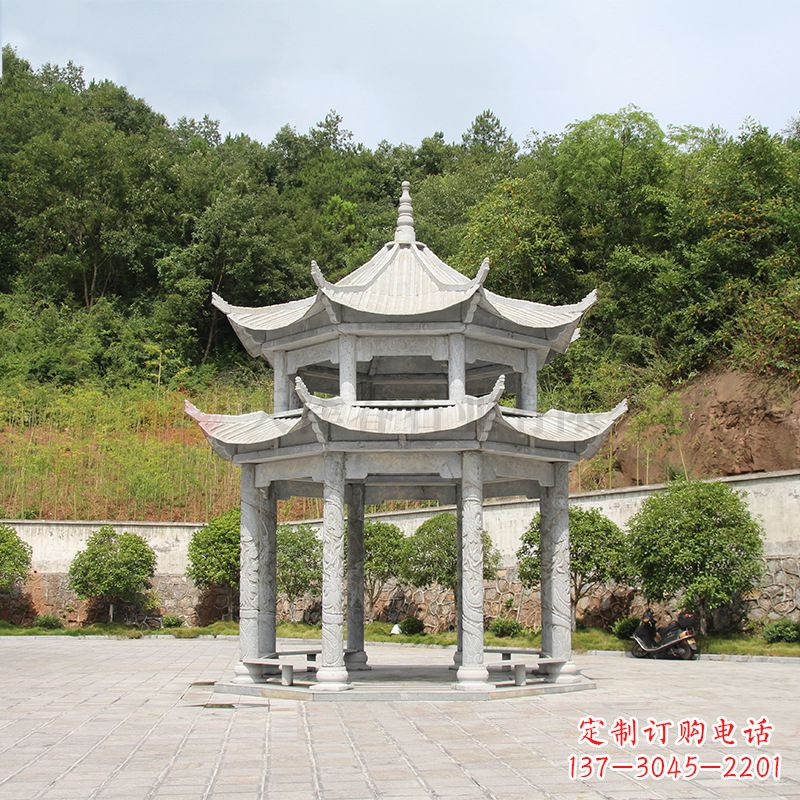 湖南双层庭院石凉亭